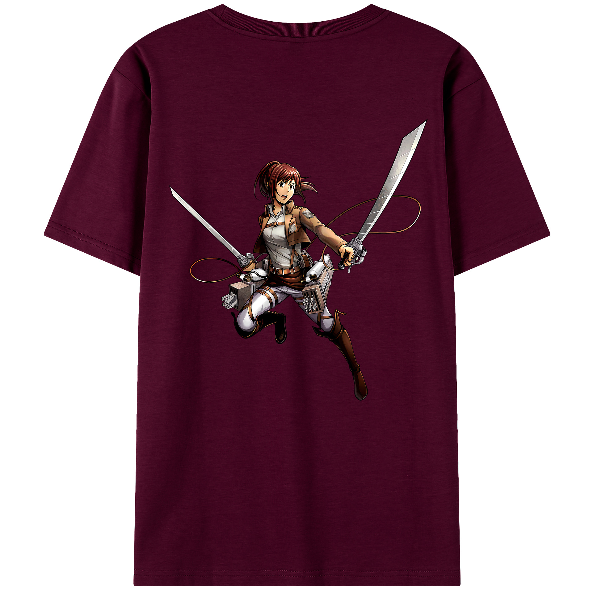 （画像用） 進撃の巨人 サシャ·ブラウス Attack on Titan Sasha Blaus レディース半袖Tシャツ(バックプリント)